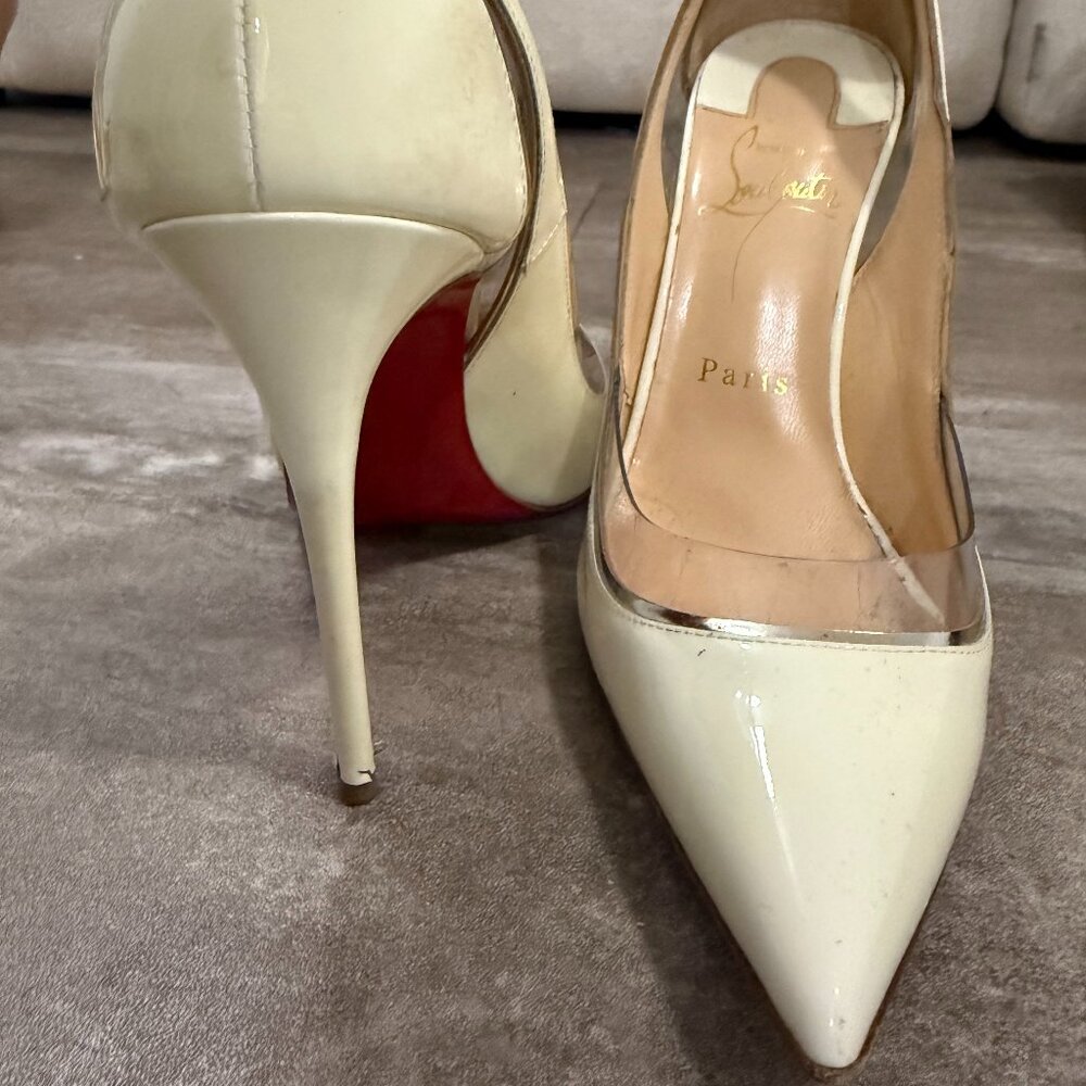 White Christian Louboutin Pumps